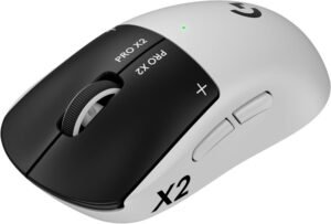 Mouse Logitech G Pro X2 SUPERSTRIKE: Sensor HERO 2 44K, Cliques hapticos ajustaveis