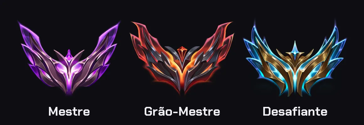 Brasões do Mestre, do Grão-Mestre e do Desafiante